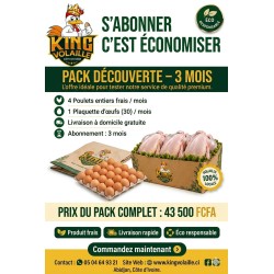 Abonnement poulets et œufs à Abidjan Pack Découverte 3 Mois